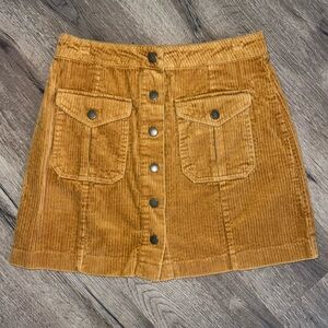 Forever21 Ribbed Button Up Skirt